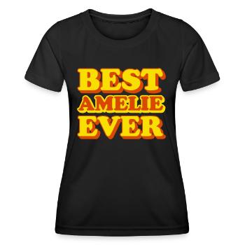 Amelie First Name Funny Gift - Women's Functional T-Shirt - black - Front - AI Model Female 172 light (172cm)