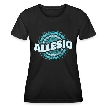 Cadeau pour Allesio - T-shirt sport Femme - noir - Devant - AI Model Female 172 light (172cm)