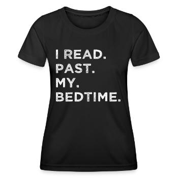 book statement art happy book keeper shirt - Frauen Funktions-T-Shirt - Schwarz - Vorne - AI Model Female 172 light (172cm)