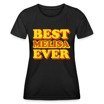 Cadeau amusant avec prénom Melisa - T-shirt sport Femme - noir - Devant - AI Model Female 172 light (172cm)