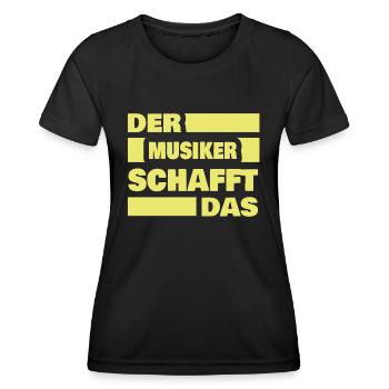 Arbeit Musiker - Frauen Funktions-T-Shirt - Schwarz - Vorne - AI Model Female 172 light (172cm)