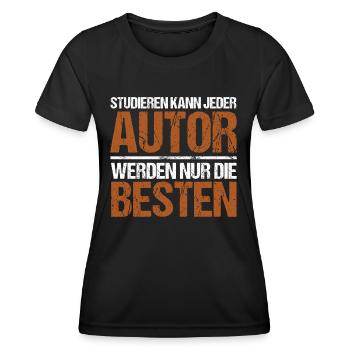 Anyone can study - Author Edition - Women's Functional T-Shirt - black - Front - AI Model Female 172 light (172cm)