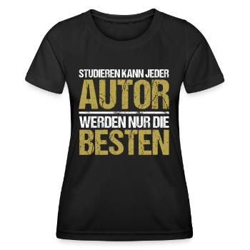 Anyone can study - Author Edition - Women's Functional T-Shirt - black - Front - AI Model Female 172 light (172cm)