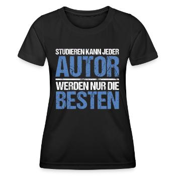 Anyone can study - Author Edition - Women's Functional T-Shirt - black - Front - AI Model Female 172 light (172cm)