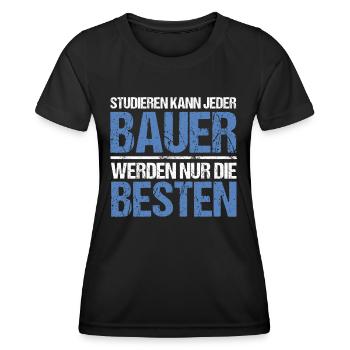 Anyone can study - Bauer Edition - Women's Functional T-Shirt - black - Front - AI Model Female 172 light (172cm)