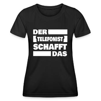 Gift for Telephone Operator - Women's Functional T-Shirt - black - Front - AI Model Female 172 light (172cm)