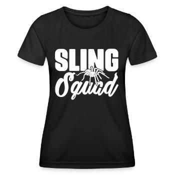 Sling squad Tarentula keeper - T-shirt sport Femme - noir - Devant - AI Model Female 172 light (172cm)