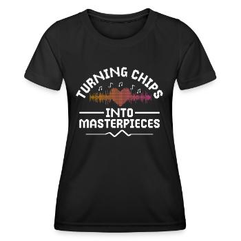 Chiptune Music Lover Groove zu den Bleeps und Bloo - Frauen Funktions-T-Shirt - Schwarz - Vorne - AI Model Female 172 light (172cm)