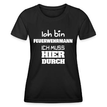 Firefighter as a profession - Women's Functional T-Shirt - black - Front - AI Model Female 172 light (172cm)