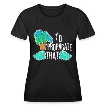 Monstera Mama - T-shirt sport Femme - noir - Devant - AI Model Female 172 light (172cm)