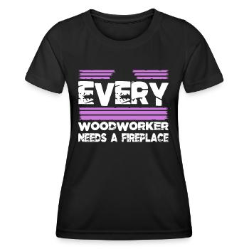 apprentice tree feller love - Women's Functional T-Shirt - black - Front - AI Model Female 172 light (172cm)