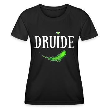 DRUIDE MAGIE VERTE - T-shirt sport Femme - noir - Devant - AI Model Female 172 light (172cm)