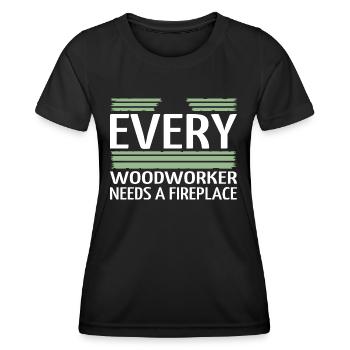 funny quote sexy carpenter tshirts - Frauen Funktions-T-Shirt - Schwarz - Vorne - AI Model Female 172 light (172cm)