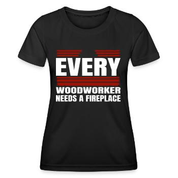 cadeau d’anniversaire syndicat charpentier - T-shirt sport Femme - noir - Devant - AI Model Female 172 light (172cm)