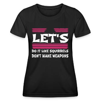 birthday present peace symbol disarmament love - Women's Functional T-Shirt - black - Front - AI Model Female 172 light (172cm)