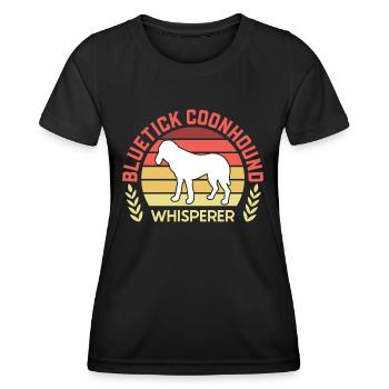 Bluetick Coonhound Gift Funny Saying - Women's Functional T-Shirt - black - Front - AI Model Female 172 light (172cm)