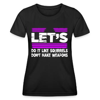peace funny gift idea 60s pride humor child - Frauen Funktions-T-Shirt - Schwarz - Vorne - AI Model Female 172 light (172cm)