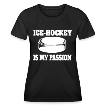 Eishockey Eishockeyteam Geschenk Wintersport - Frauen Funktions-T-Shirt - Schwarz - Vorne - AI Model Female 172 light (172cm)