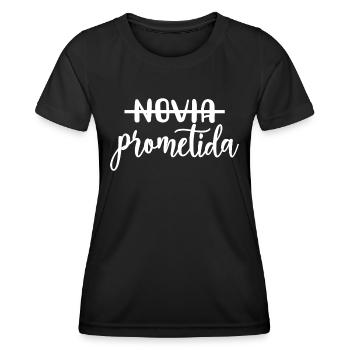 Prometida Fiancée Engagement Wedding Bride To Be - Women's Functional T-Shirt - black - Front - AI Model Female 172 light (172cm)