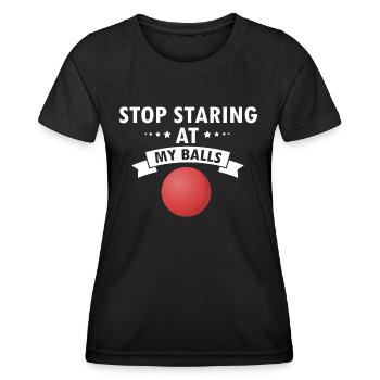 Dodgeball for Dodgeball Player and Gaga Ball - Women's Functional T-Shirt - black - Front - AI Model Female 172 light (172cm)