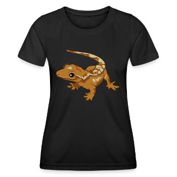 Crowned Gecko Lizard Reptile Herpetologist - Women's Functional T-Shirt - black - Front - AI Model Female 172 light (172cm)