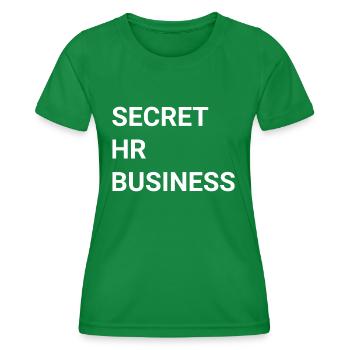 Secret HR Business - Women's Functional T-Shirt - kelly green - Front - AI Model Female 172 dark (172cm)