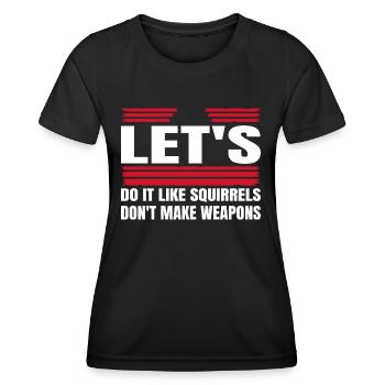 Déclaration anti-guerre Peace Bird Cool - T-shirt sport Femme - noir - Devant - AI Model Female 172 light (172cm)