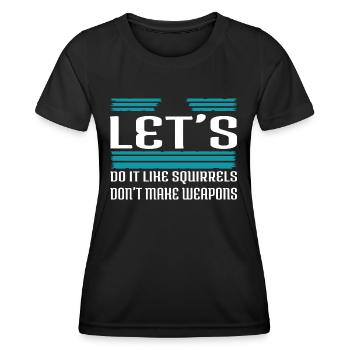 Family Statement Counterculture Happy Humor - Women's Functional T-Shirt - black - Front - AI Model Female 172 light (172cm)