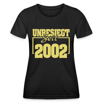 seit 2002 - Frauen Funktions-T-Shirt - Schwarz - Vorne - AI Model Female 172 light (172cm)