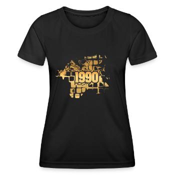 Retro 1990 - Frauen Funktions-T-Shirt - Schwarz - Vorne - AI Model Female 172 light (172cm)