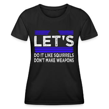 fun geek hippie funny sayings 1960s - Frauen Funktions-T-Shirt - Schwarz - Vorne - AI Model Female 172 light (172cm)
