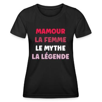 Mamour la femme le mythe - T-shirt sport Femme - noir - Devant - AI Model Female 172 light (172cm)