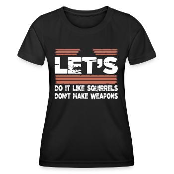 bird peace sign heart anti war pride present - Frauen Funktions-T-Shirt - Schwarz - Vorne - AI Model Female 172 light (172cm)