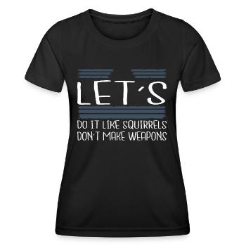 hippie cool peace for paris sayings fun quote - Women's Functional T-Shirt - black - Front - AI Model Female 172 light (172cm)