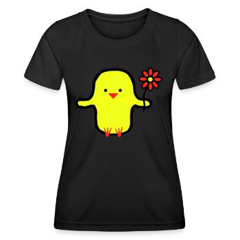 cute bird - Frauen Funktions-T-Shirt - Schwarz - Vorne - AI Model Female 172 light (172cm)