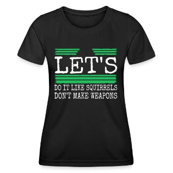 jokes child peace movement birthday present idea - Women's Functional T-Shirt - black - Front - AI Model Female 172 light (172cm)