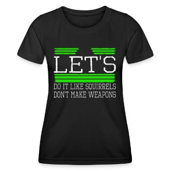 déclaration d’amour cadeau cadeau idée anti guerre oiseau - T-shirt sport Femme - noir - Devant - AI Model Female 172 light (172cm)
