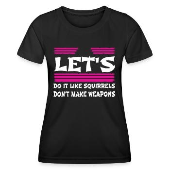 sayings family fun green cool jokes child - Women's Functional T-Shirt - black - Front - AI Model Female 172 light (172cm)