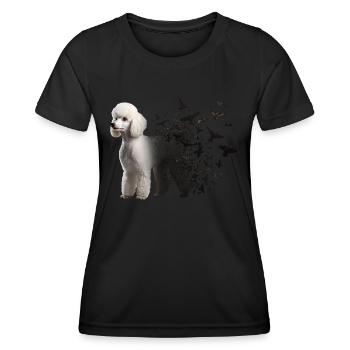 Pudel - Frauen Funktions-T-Shirt - Schwarz - Vorne - AI Model Female 172 light (172cm)