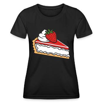 Tarte aux fraises - T-shirt sport Femme - noir - Devant - AI Model Female 172 light (172cm)