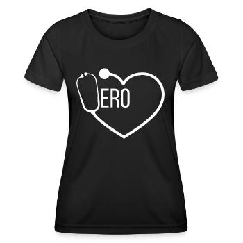Hero Doktor Stethoskop - Frauen Funktions-T-Shirt - Schwarz - Vorne - AI Model Female 172 light (172cm)