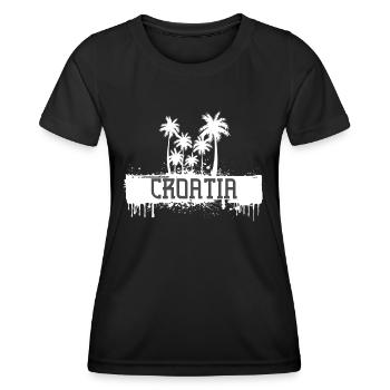 Split croatia football soccer dalmatia tourism - Women's Functional T-Shirt - black - Front - AI Model Female 172 light (172cm)