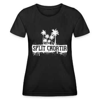Split croatia football soccer dalmatia tourism - Women's Functional T-Shirt - black - Front - AI Model Female 172 light (172cm)
