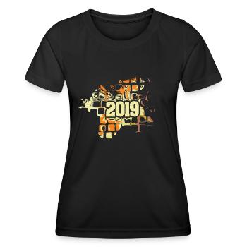 2019 - T-shirt sport Femme - noir - Devant - AI Model Female 172 light (172cm)