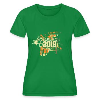 2019 - Women's Functional T-Shirt - kelly green - Front - AI Model Female 172 dark (172cm)