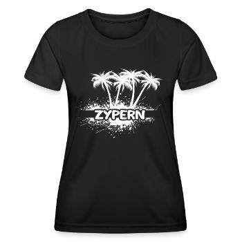Zypern als Party - Frauen Funktions-T-Shirt - Schwarz - Vorne - AI Model Female 172 light (172cm)