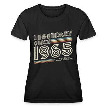 Legendary since 1965 vintage birthday - Women's Functional T-Shirt - black - Front - AI Model Female 172 light (172cm)