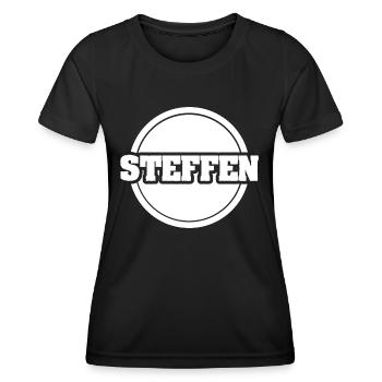 Steffen - Frauen Funktions-T-Shirt - Schwarz - Vorne - AI Model Female 172 light (172cm)