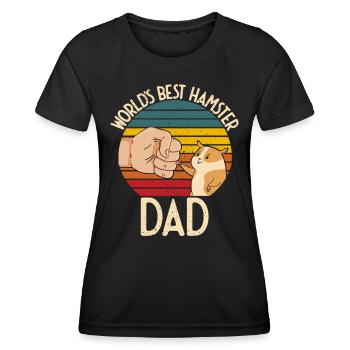 World's Best Hamster Dad Hamster Costume for - Women's Functional T-Shirt - black - Front - AI Model Female 172 light (172cm)