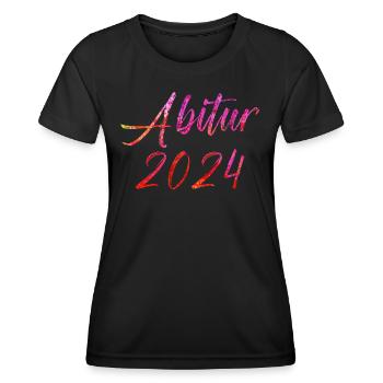 Abitur 2024 - Frauen Funktions-T-Shirt - Schwarz - Vorne - AI Model Female 172 light (172cm)